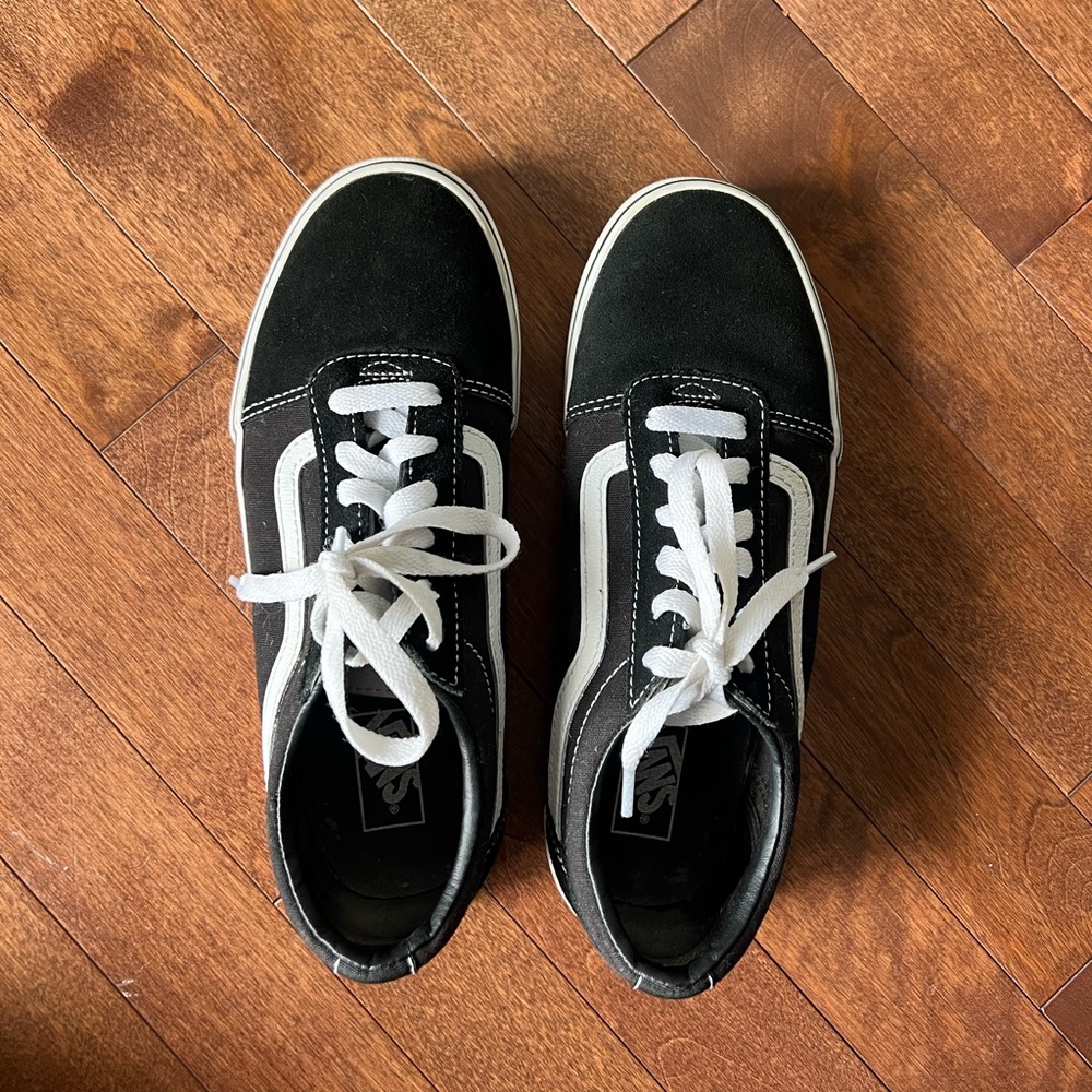 Vans Women’s Classic Black and White Sneakers